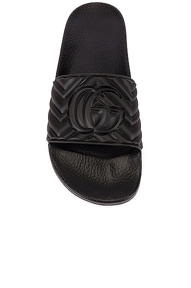 GUCCI GUCCI PURSUIT SLIDE IN BLACK,GUCC-MZ7