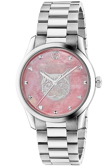 Gucci G-Timeless Iconic 38mm Watch in Metallic Silver