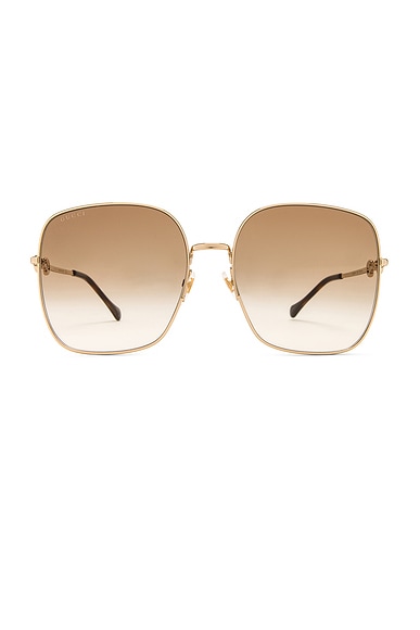 Horsebit Oversize Square Sunglasses