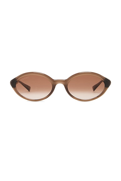Pop Bamboo Oval Sunglasses