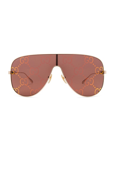 Lettering Mask Sunglasses