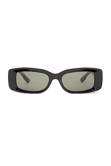 Gucci Thickness Rectangular Sunglasses in Black