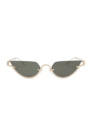 Gucci GG Upside Down Cat Eye Sunglasses in Black