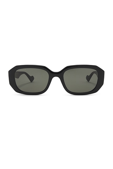 Gucci GG Generation Rectangular Sunglasses in Black