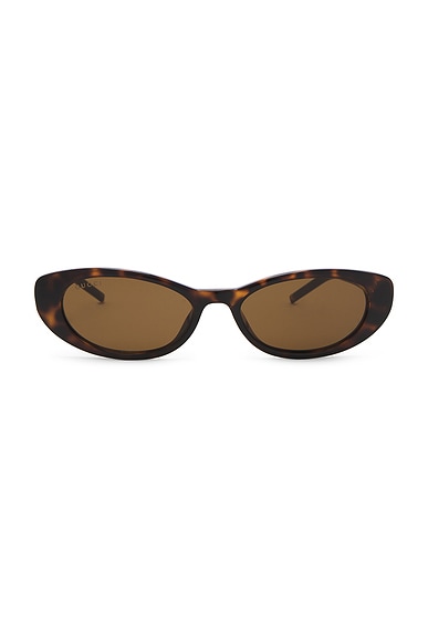 Gucci G String Sunglasses in Havana & Brown