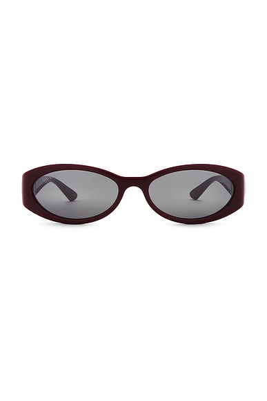 Gucci Hailey Sunglasses in Burgundy & Grey