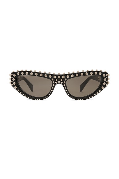 Gucci Cat Eye Sunglasses in Black & Grey