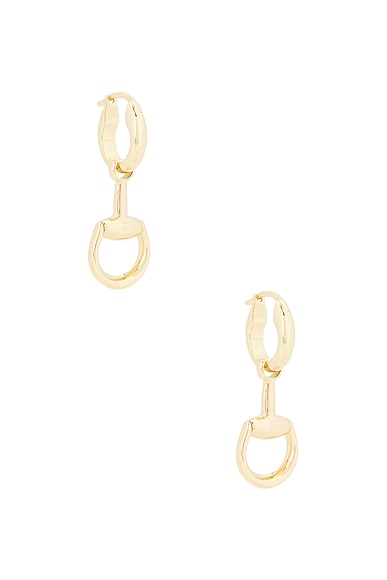 Gucci Horsebit Hoop Earrings in Yellow Gold