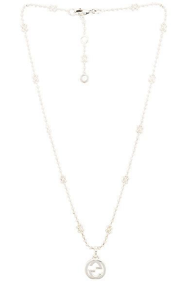 interlocking g necklace in silver gucci