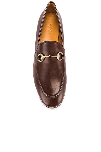 GUCCI GUCCI JORDAAN LOAFERS IN FONDENTE,GUCC-WZ17