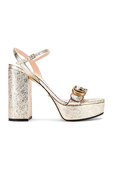 GUCCI DOUBLE G PLATFORM SANDALS,GUCC-WZ21