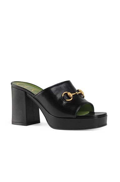 GUCCI MID HEEL PLATFORM SANDALS,GUCC-WZ33