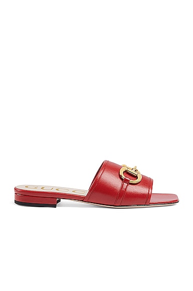 Gucci Deva Slides in Red Blood | FWRD