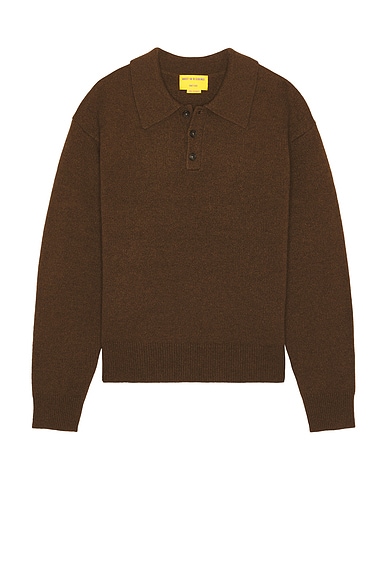 Allday Long Sleeve Polo in Cashmere