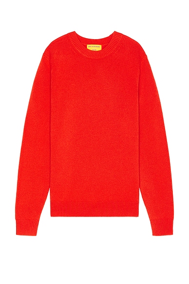 Guest In Residence Allday Crew Neck Sweater in Cherry