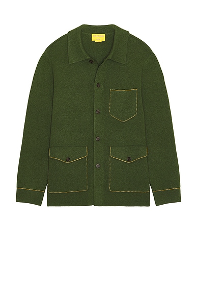 Guest In Residence Industry Collared Jacket in Jade