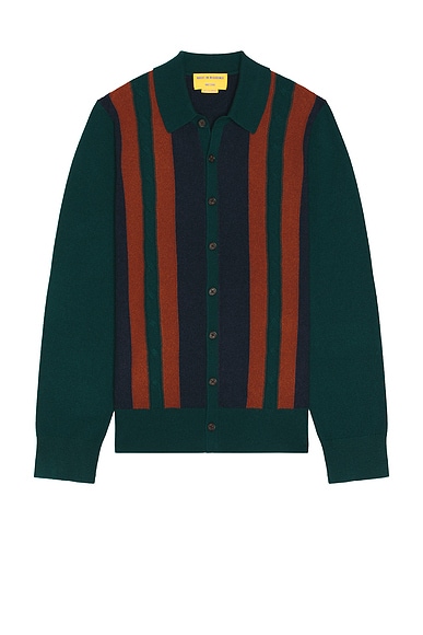 Guest In Residence Cable Plaza Shirt in Holly Combo