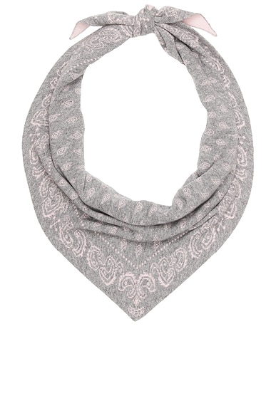 Guest In Residence Wild Rag Scarf in Heather Grey & Powder Pink