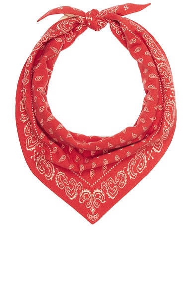 Guest In Residence Wild Rag Scarf in Scarlet & Mist