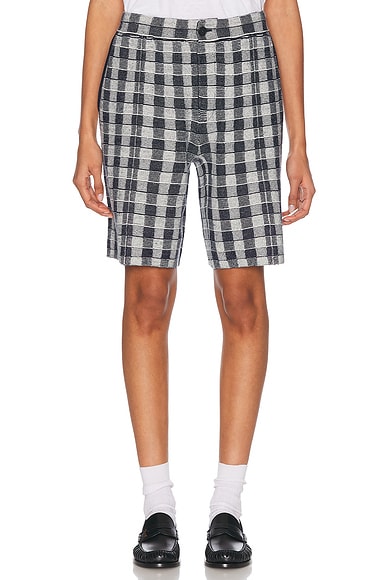Guest In Residence Gingham Bermuda Short in Midnight Combo