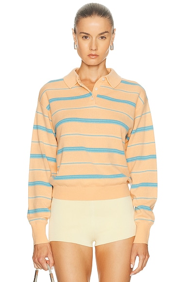 Collegiate Stripe Polo Sweater
