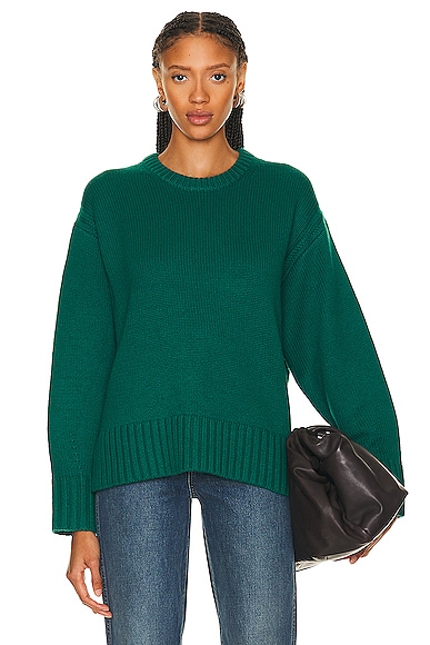 Guest In Residence Cozy Crew Sweater in Forest