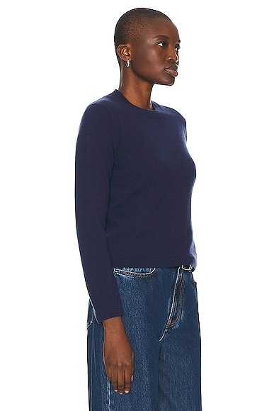 Shop Guest In Residence Shrunken Crew Sweater In Navy