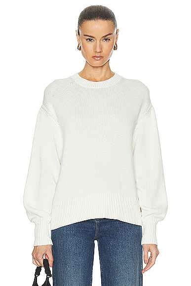 Guest In Residence Breezy Crew Sweater in Cream