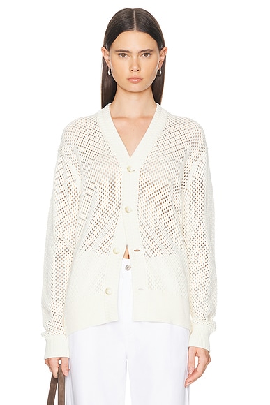 Guest In Residence The Net Open-knit Cardigan In Cream