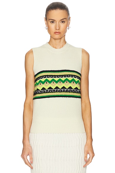Guest In Residence Chalet Cashmere Vest in Cream Combo