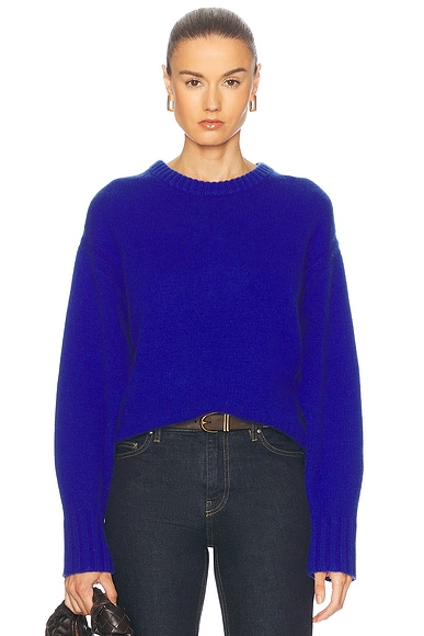 Guest In Residence Cozy Crew Sweater in Cobalt