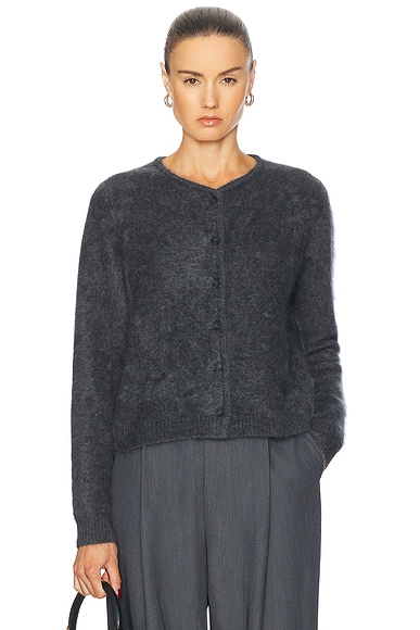 Guest In Residence Cashmere Grizzly Cardigan in Charcoal