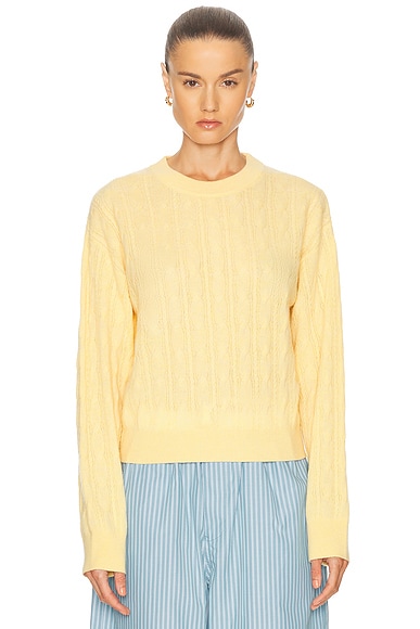 Cable Collegiate Crew Sweater