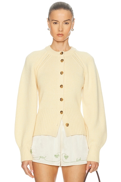 Guest In Residence Sculpted Cardigan in Butter