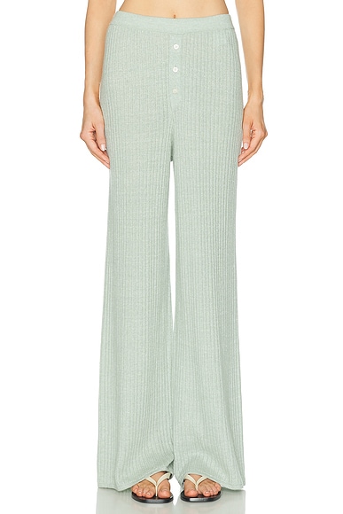 Guest In Residence Rib Everywear Pant in Sage Brush