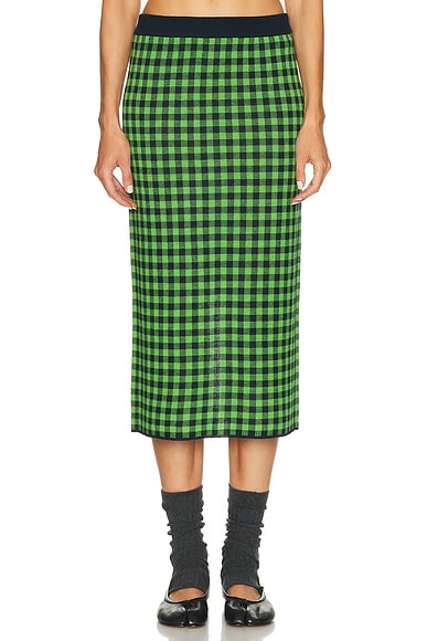 Gingham Long Skirt