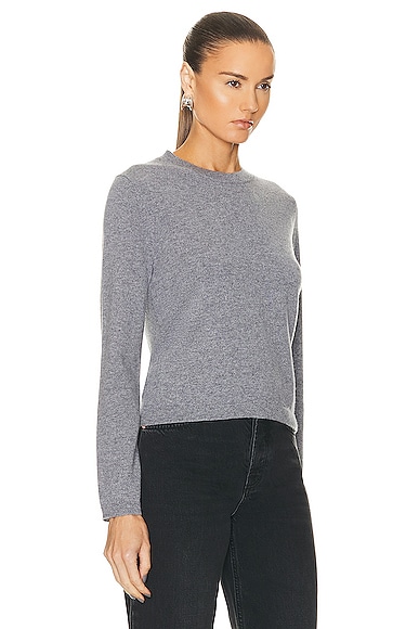 Guest In Residence Shrunken Crew Top In Steel