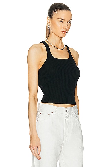 Shop Guest In Residence Rib Tank Top In Black