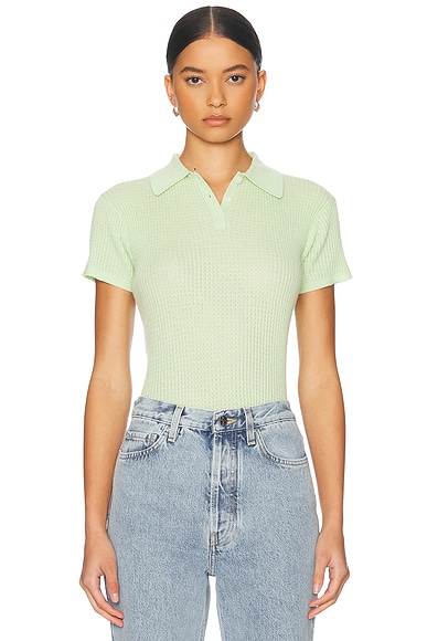 Guest In Residence Shrunken Cashmere Polo in Mint