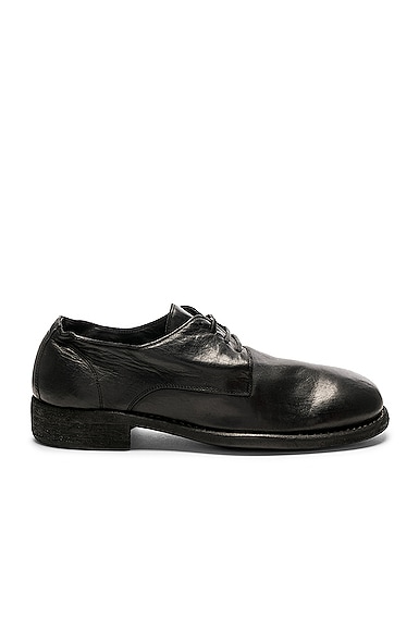 Guidi Full Grain Leather Donkey Classic Derbies in Black