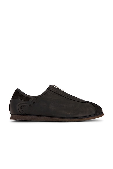 Guidi Rn01Pz Front Zip Sneakers in Black