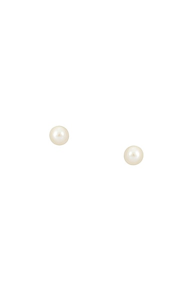 Hatton Labs White Pearl Stud Earring in White