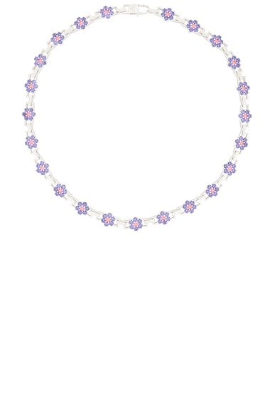 Hatton Labs Daisy Chain Necklace in Sterling Silver & Tanzanite