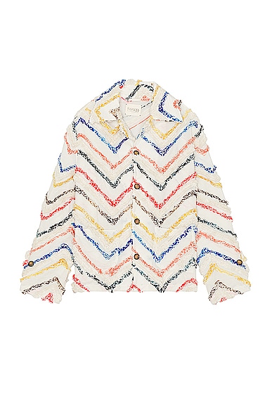 HARAGO Chenille Embroidered Jacket in Multi