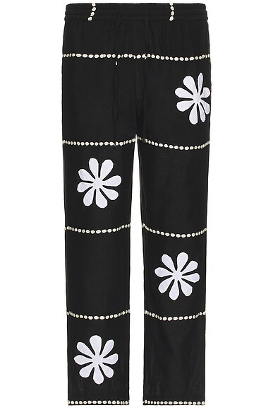 Fear of God All Over Print Baggy Nylon Pant in Black | FWRD