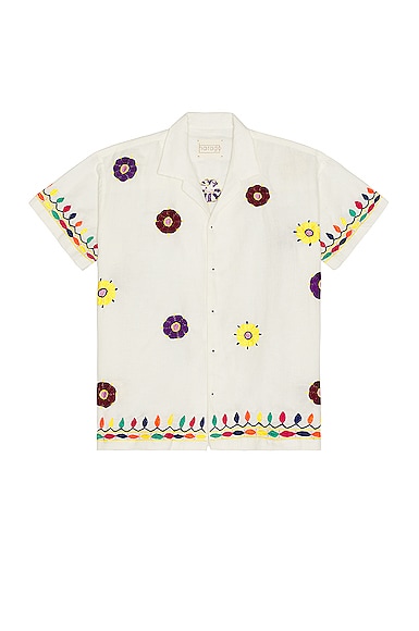 Vintage Floral Embroidered Shirt