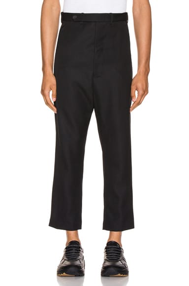 Cropped Low Crotch Trousers