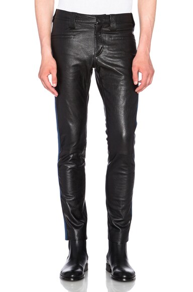 Leather Jeans Style Trousers