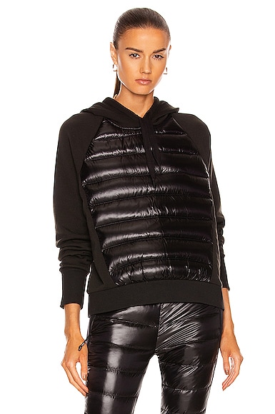 HOLDEN Hybrid Down Hoodie in Black FWRD