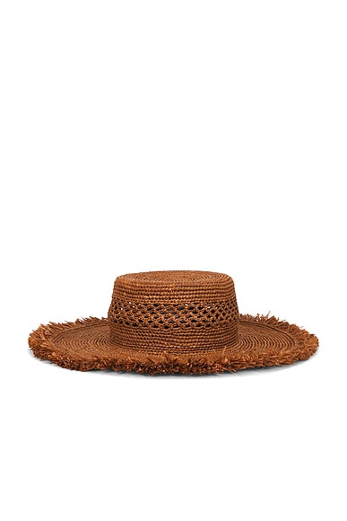 Ivy Raffia Boater Hat